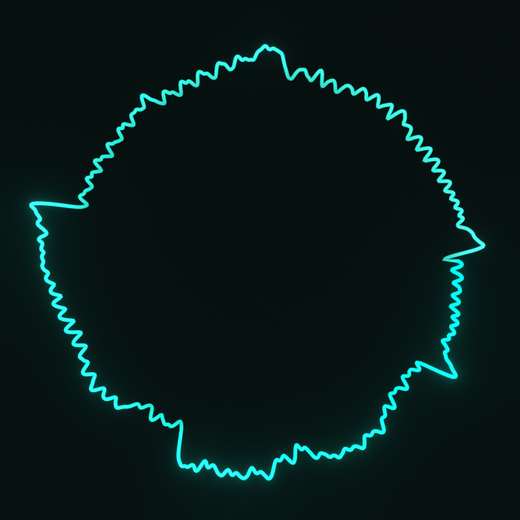 Circular Waveform rendered in Blender 5.2, Signal Dusk