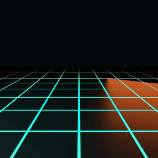 Synthwave Grid rendered in Blender 5.2, Signal Dusk
