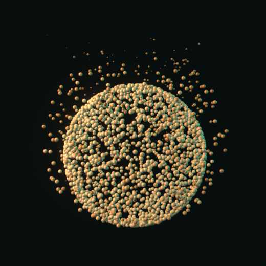 Particle Assemble rendered in Blender 5.2, Signal Dusk