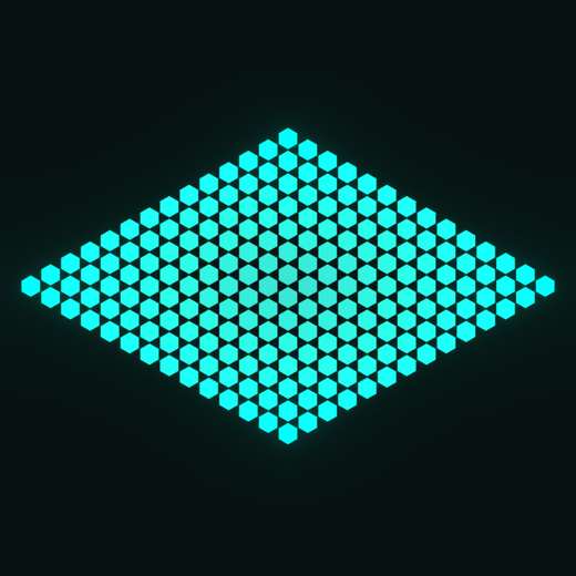 Pulse Grid rendered in Blender 5.2, Signal Dusk