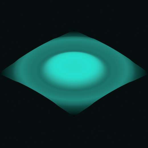 Audio Ripple Plane rendered in Blender 5.2, Signal Dusk