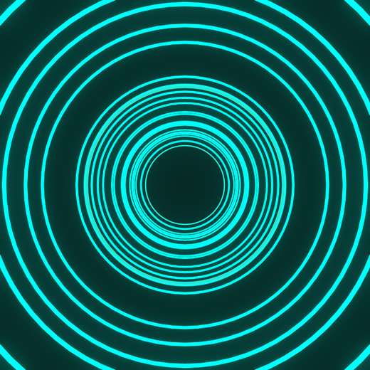 Waveform Tunnel rendered in Blender 5.2, Signal Dusk