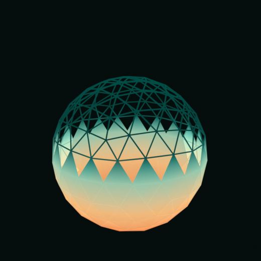 Wireframe &rarr; Render rendered in Blender 5.2, Signal Dusk